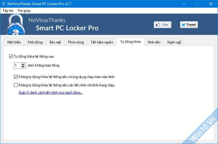 Smart PC Locker Pro 2.7 - Phần mềm khóa màn hình máy tính