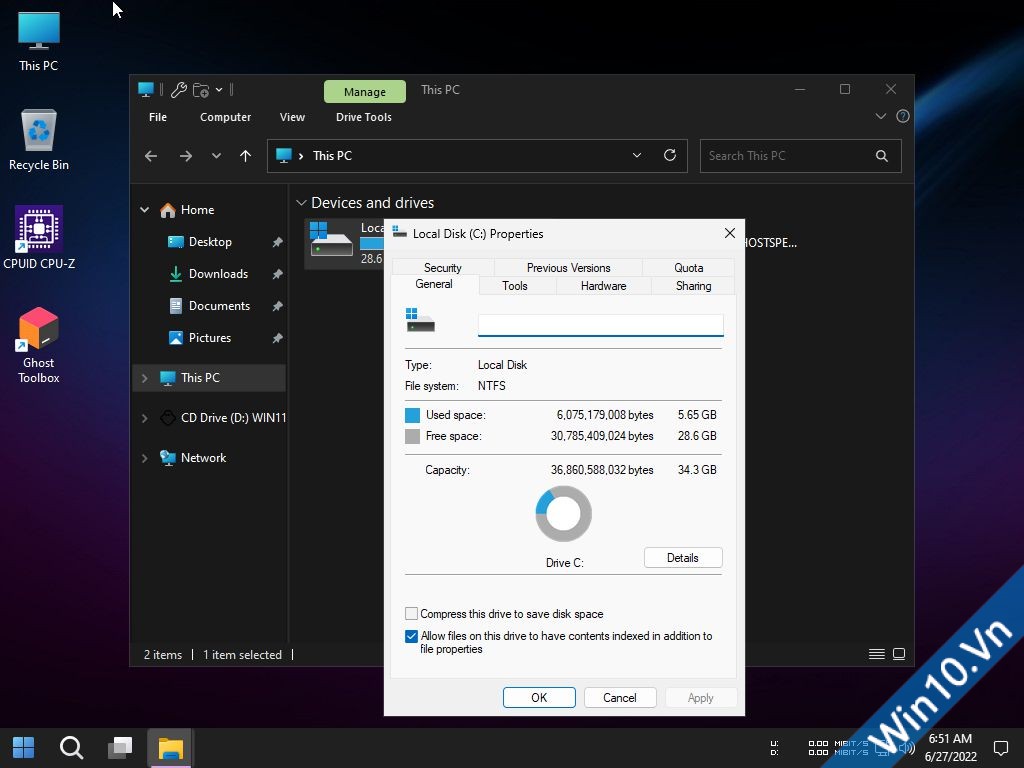 Windows 11 Build 22621.317 PRO SUPERLITE + SE + COMPACT + DEFENDER + W/O DEFENDER - hình 5