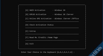 Script Active Win 10, 11 bản quyền số vĩnh viễn & Office 2021, 2019, 2016