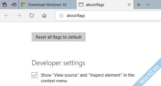 Show "View source" and "Inspect element" in the context menu