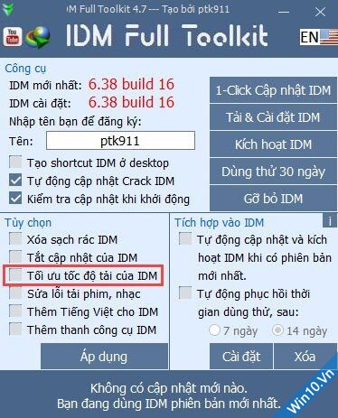 Tối ưu tốc độ tải của IDM