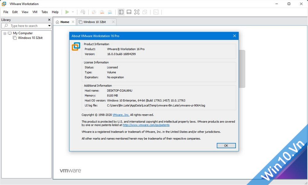 VMware Workstation Pro 16.0.0 - Full License