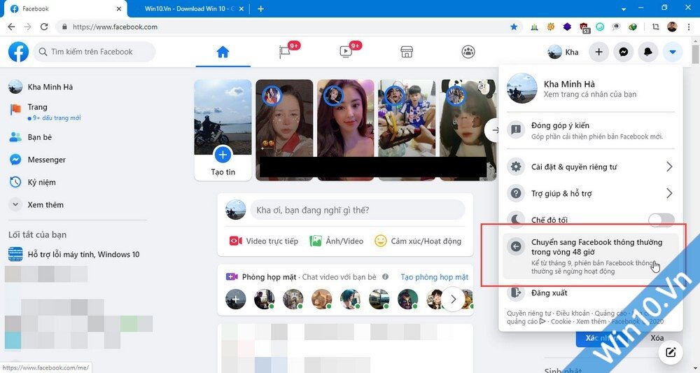 Giao diện Facebook mới