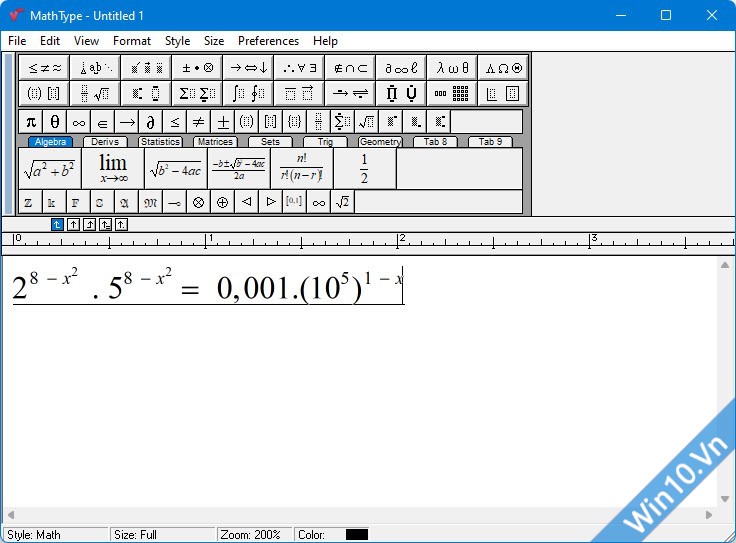 phần mềm MathType - phần mềm soạn thảo phương trình toán học